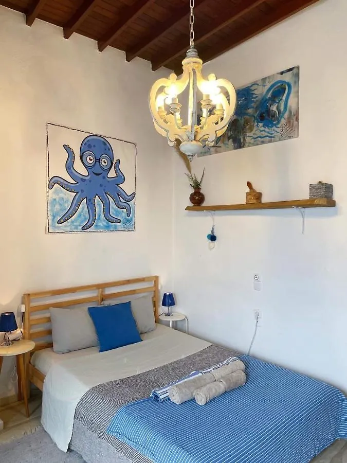 Mykonos Town Octopus Blue